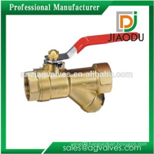 Newest new arrival forged brass ball valve with strainer